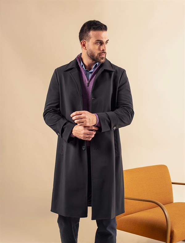 Cotton Blend Technical Raincoat