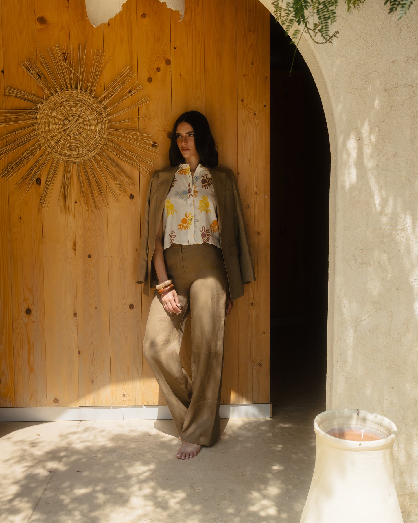 High Rise Wide Leg Trousers