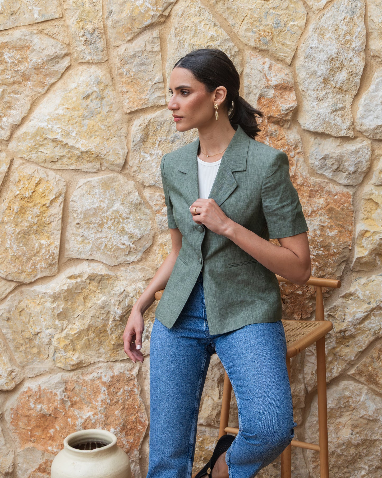 Short Sleeve Blazer