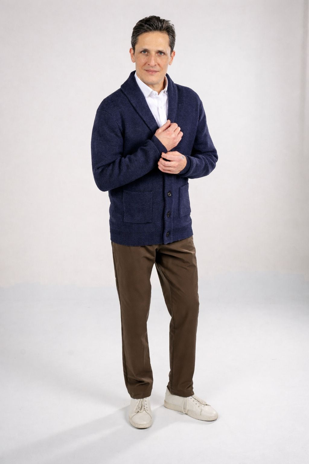 Col Shawl Cotton Cardigan