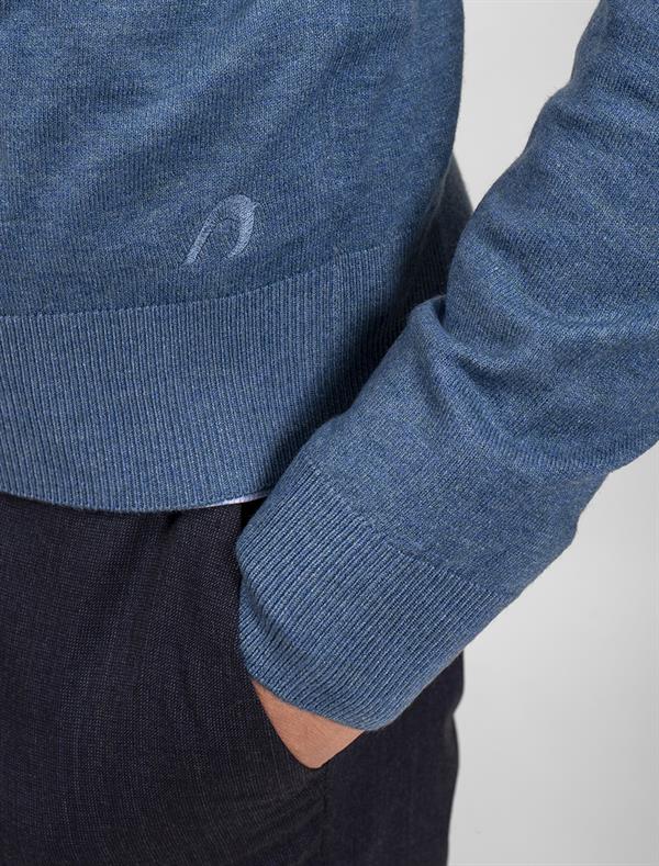 Men Wool Blend V-Neck