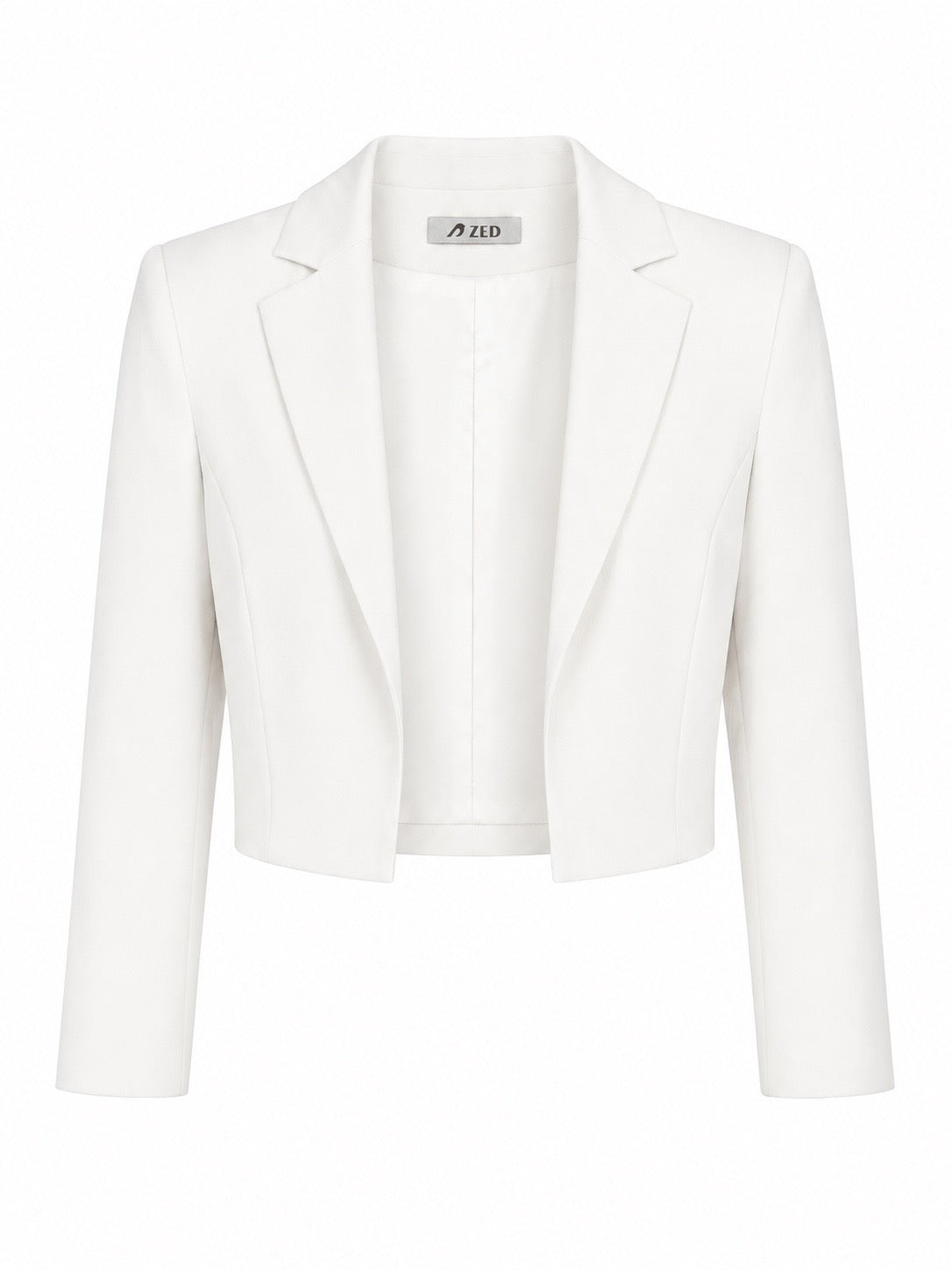 Notch Lapel Bolero With Sleeve Slit Detail