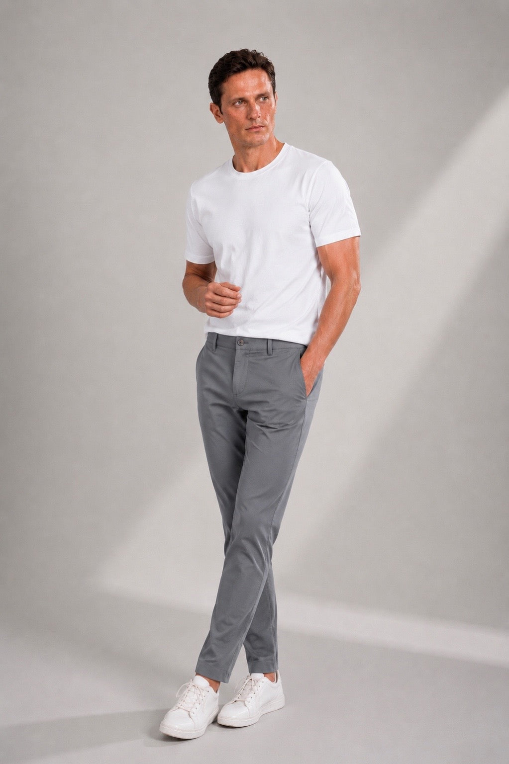 Trousers Tapered With Elastane