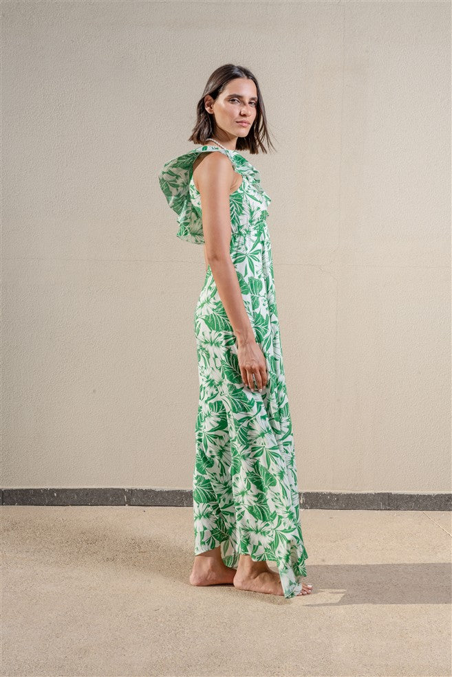 One Shoulder Ruffled Dress