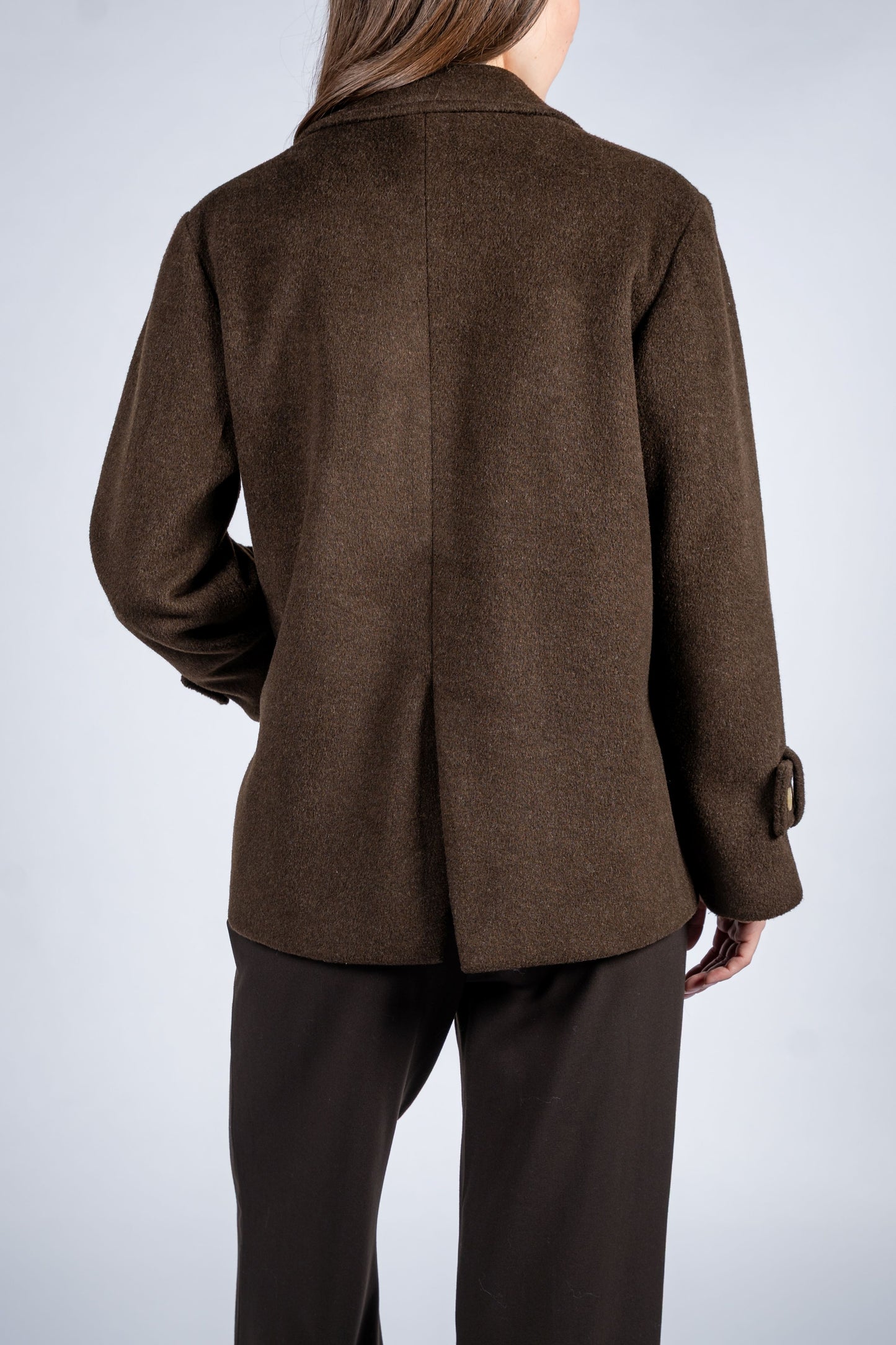 Double Breasted Coat With Patch Pockets