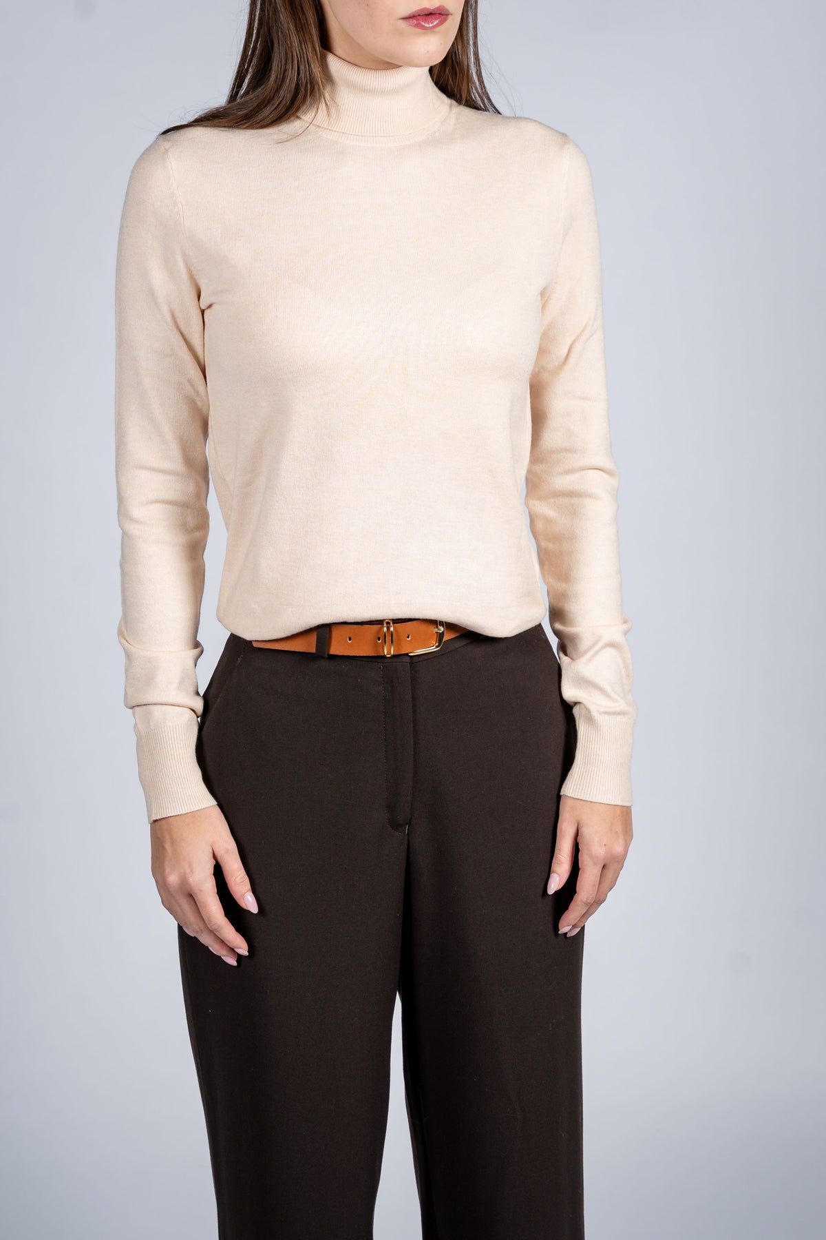 Women Wool Blend Turtle Neck