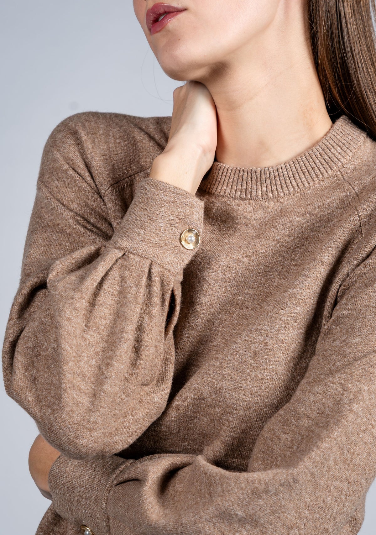 Jumper With Pearl Button