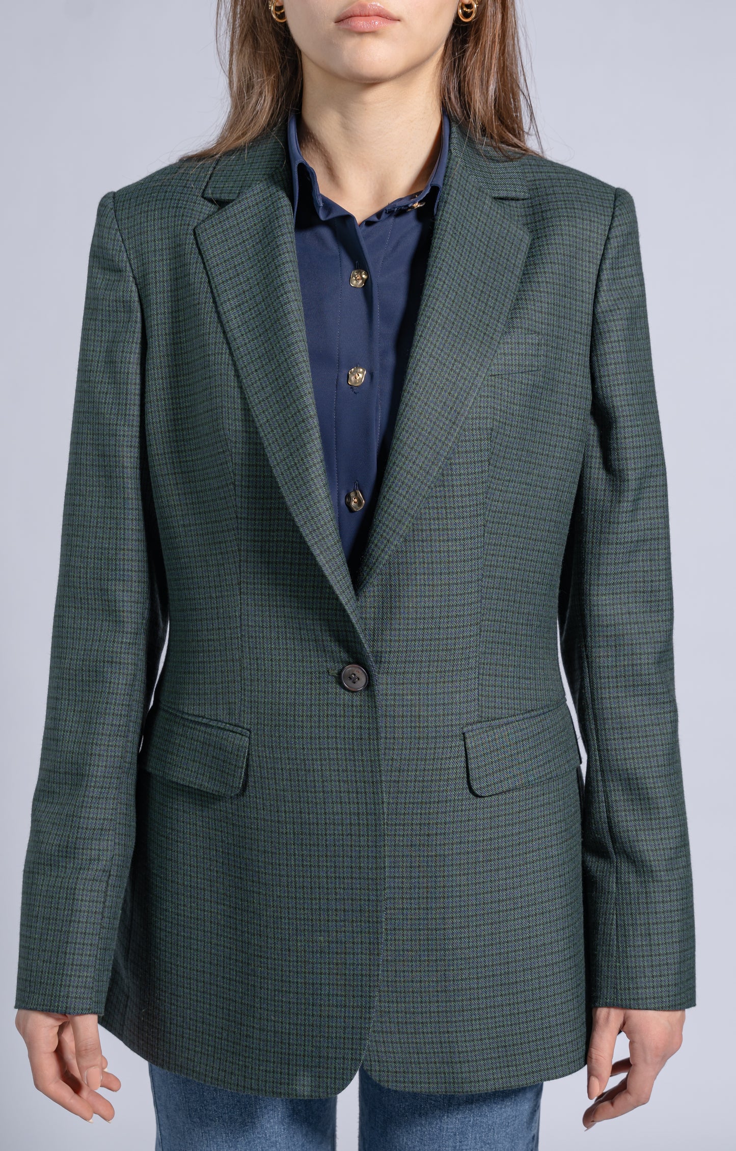 Single Breasted, Tailored Longline Blazer