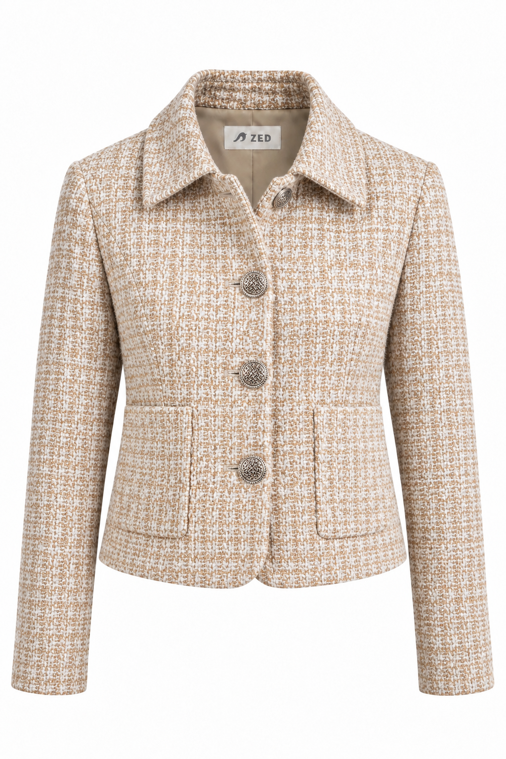 Classic Tweed Jacket With Collar