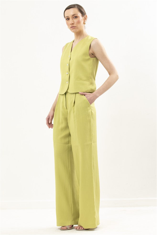 High Waisted Wide Leg Trousers