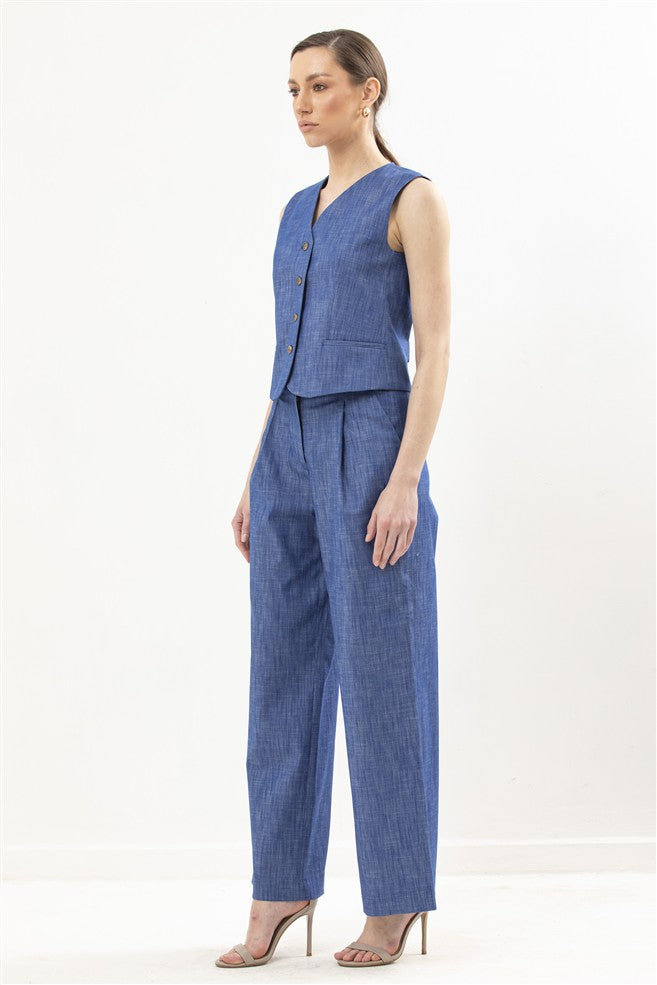 High Waist Trouser, Wide Leg