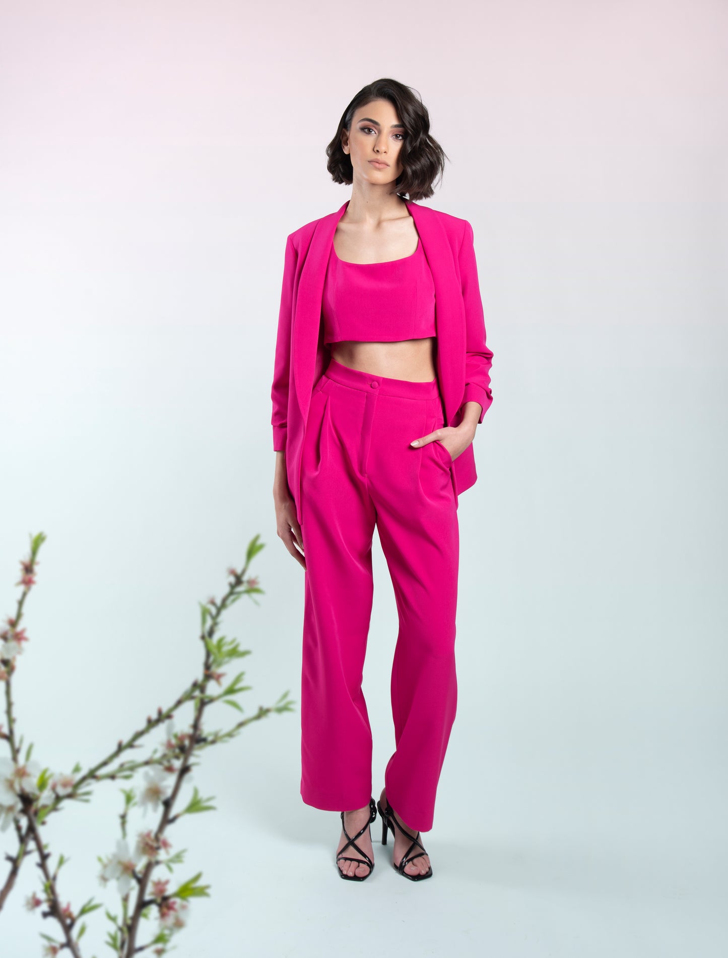 Women Trousers Palazzo High Waist