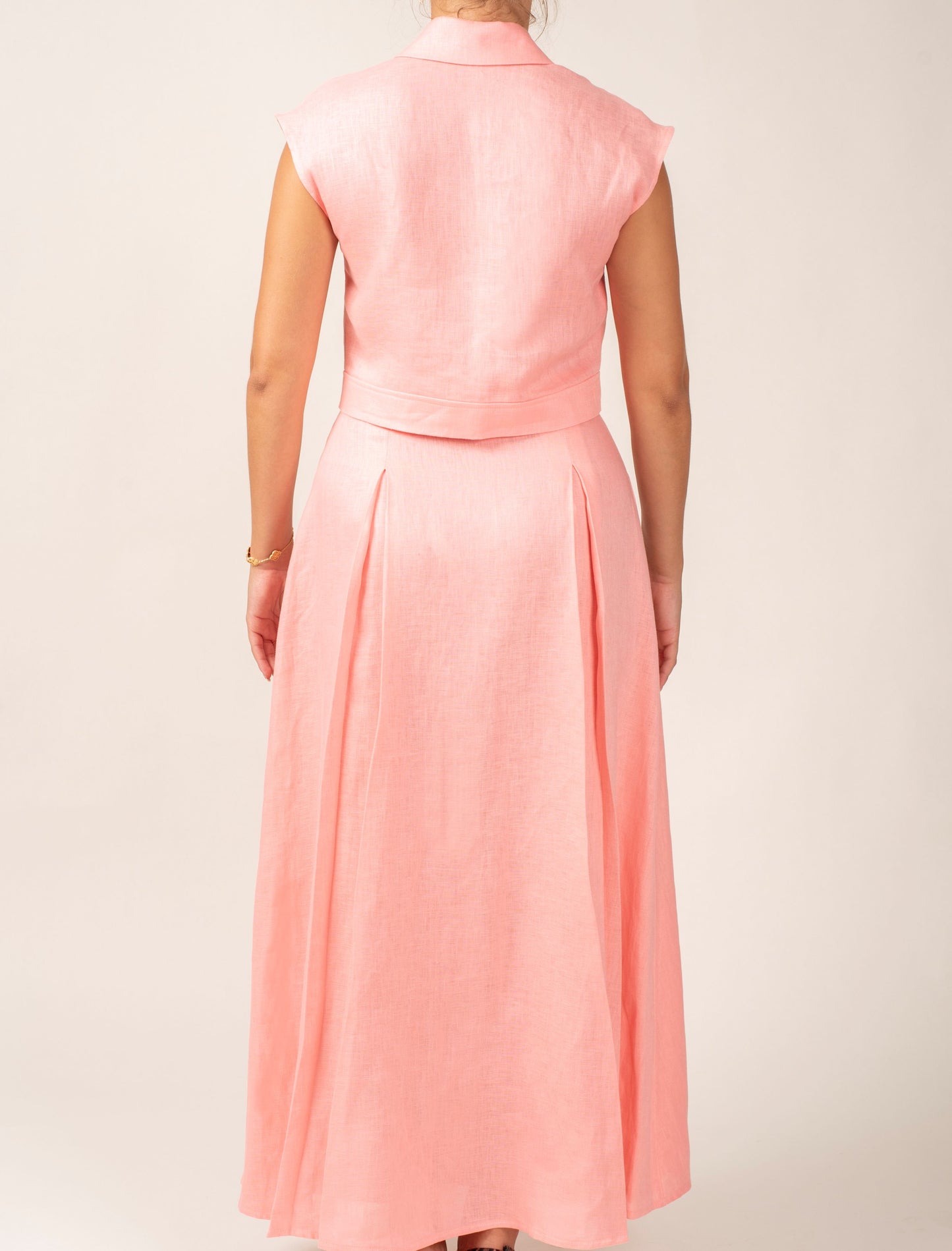 Long Skirt With Front Buttons Linen