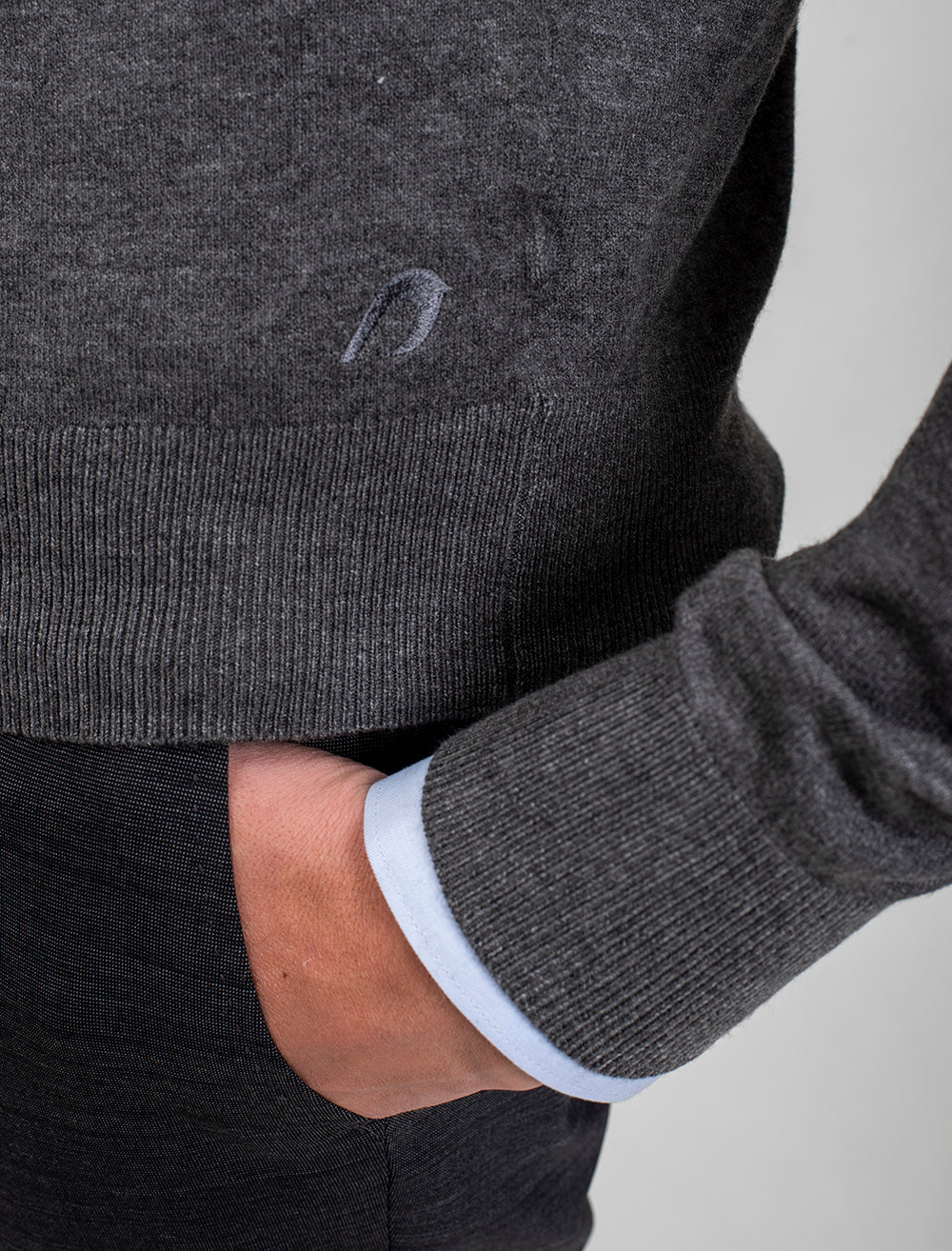 Men Wool Blend Round Neck
