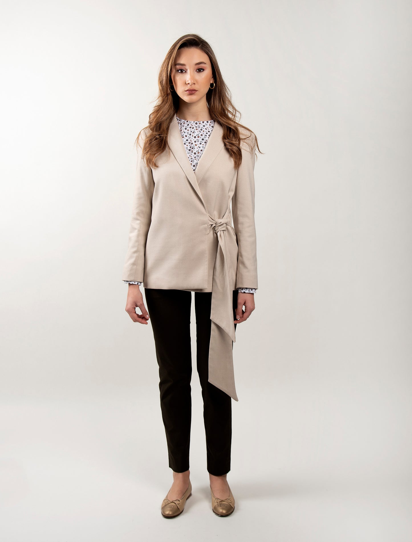 Women Jacket 0B, 0V With Front Tie