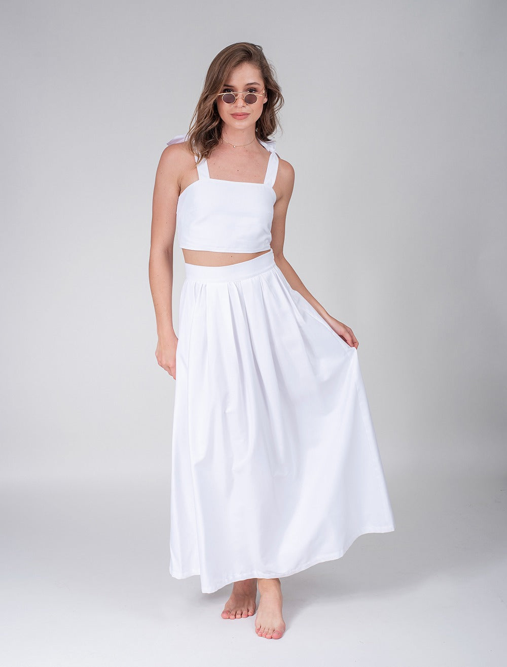 Women Skirt + Crop Top