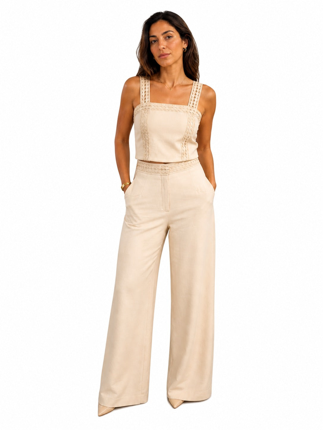 Top With Broderie Insert