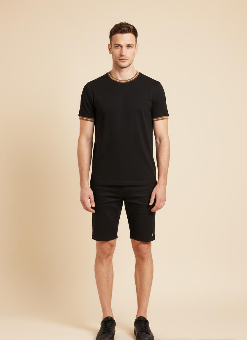 Crew Neck Knit T-Shirt