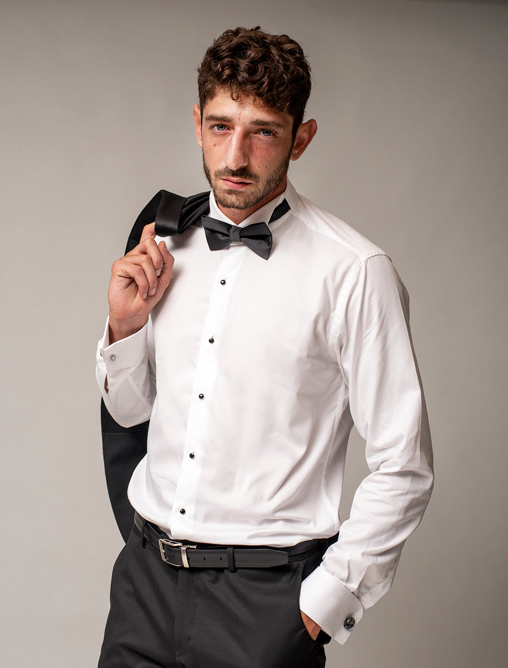 Shirt Classic Col Casse Black buttons