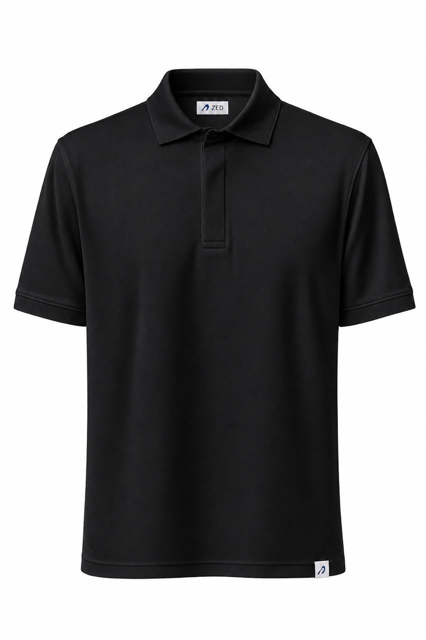 Polo Pique With Hidden Buttons