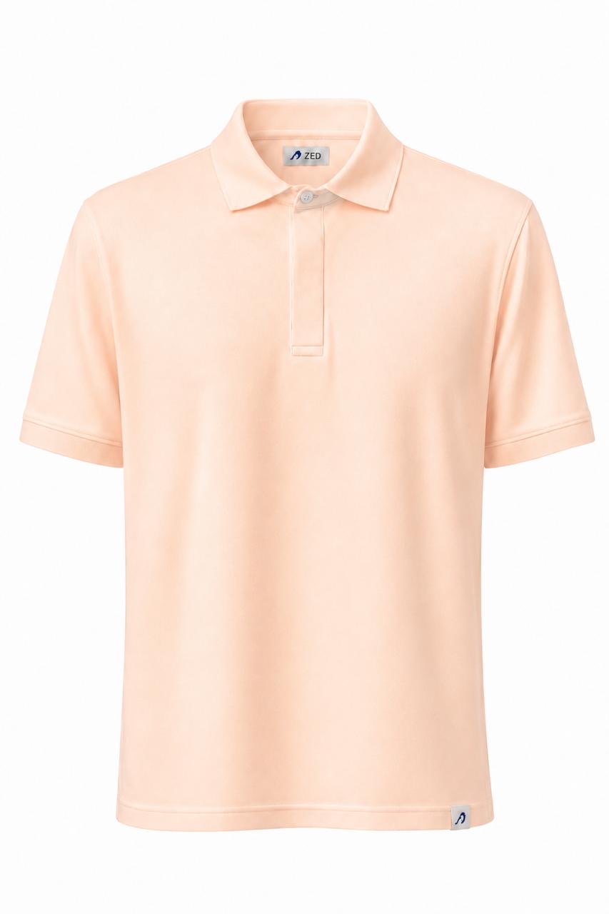 Polo Pique With Hidden Buttons