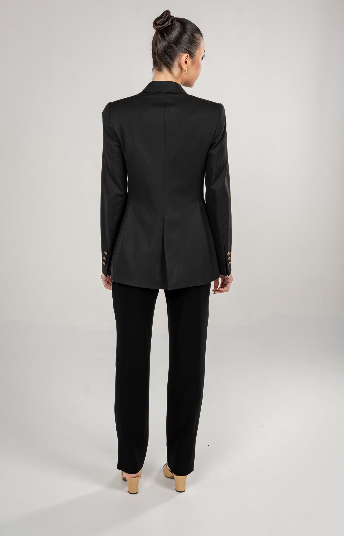 Double Breasted Blazer With Front Flaps