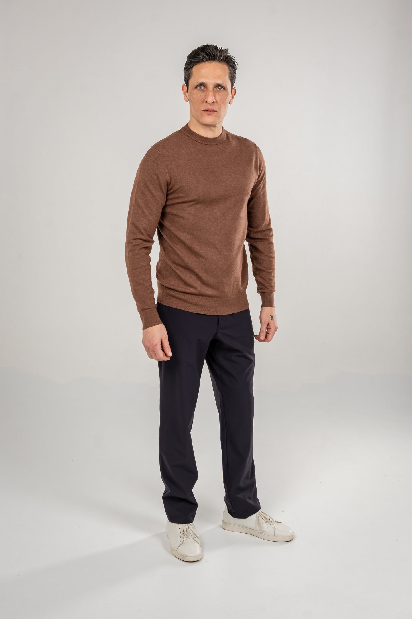 Men Wool Blend Round Neck