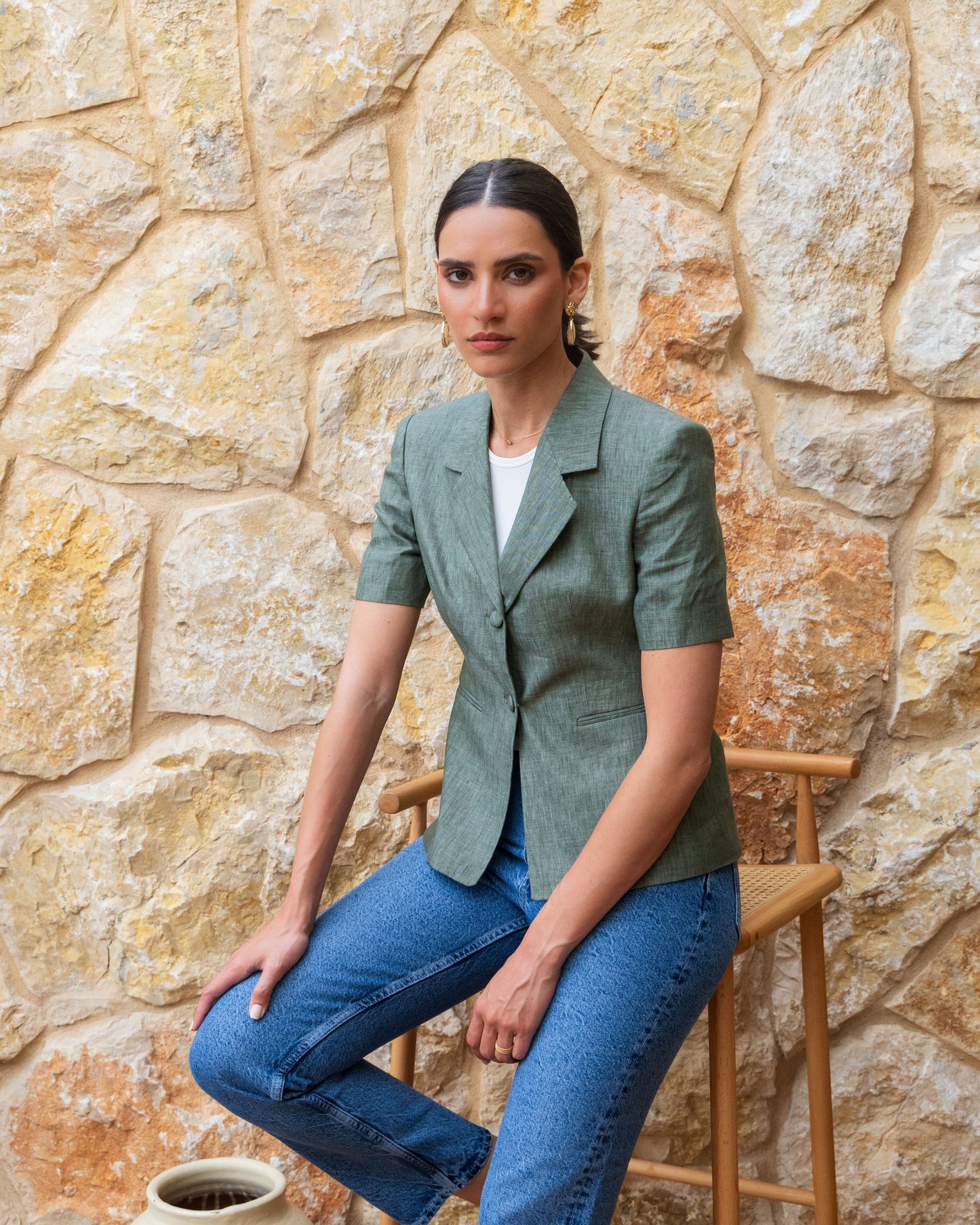 Short Sleeve Blazer