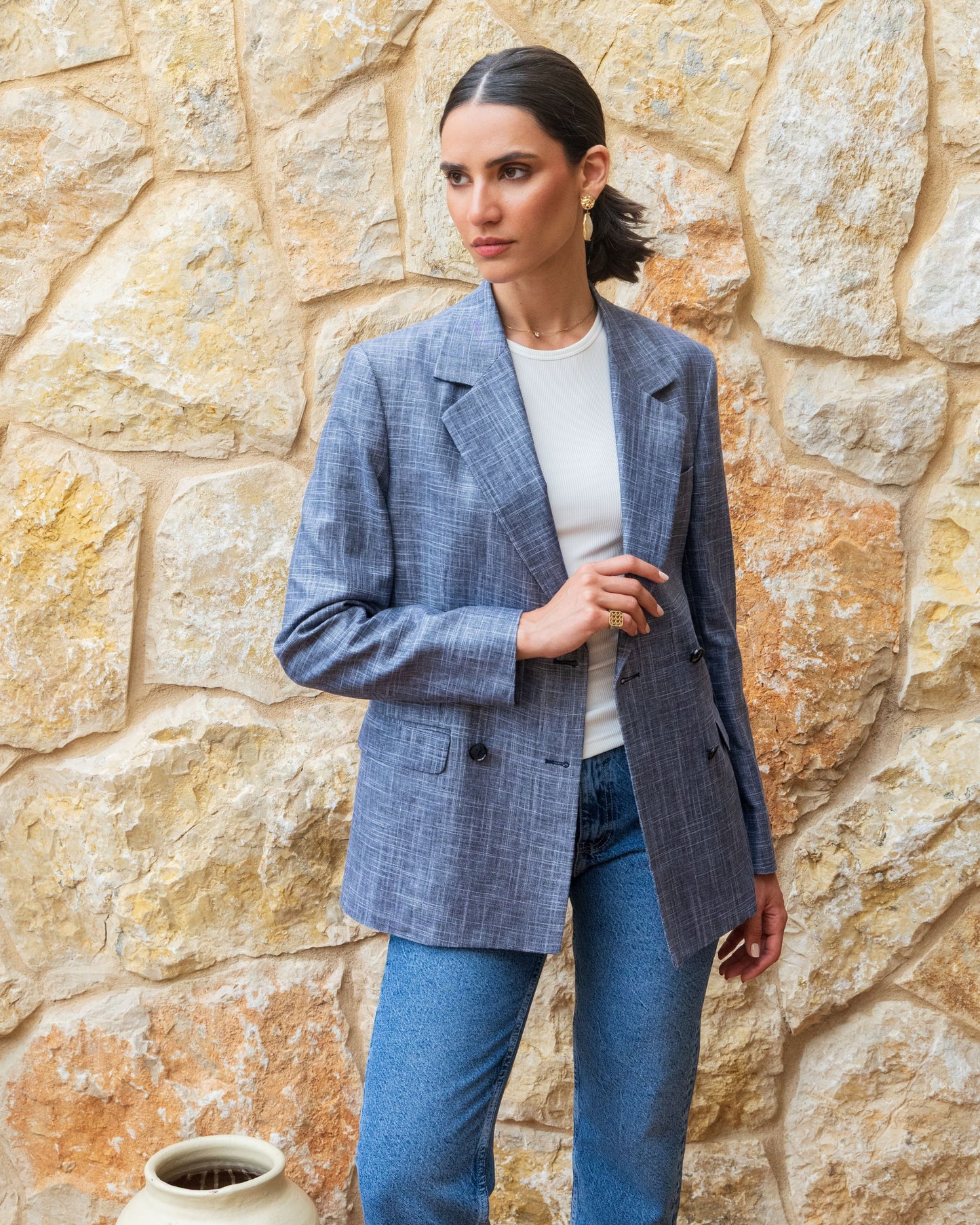 Double Breasted Relaxed Blazer