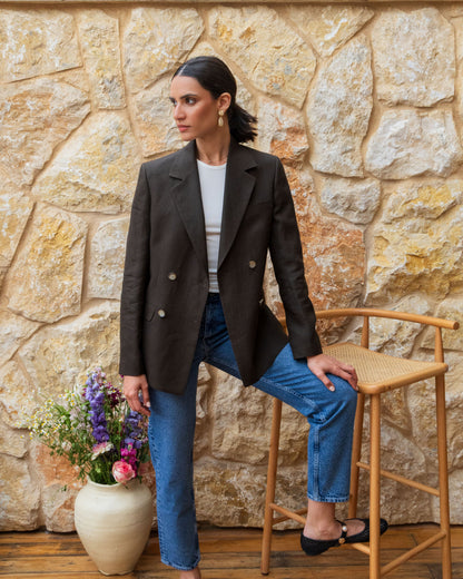 Double Breasted Relaxed Blazer