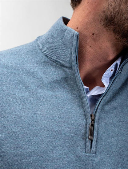 Men Wool Blend Half Zipper
