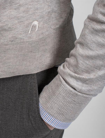 Men Wool Blend V-Neck