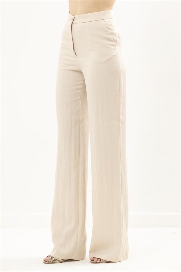 High Waisted, Straight Cut Trousers