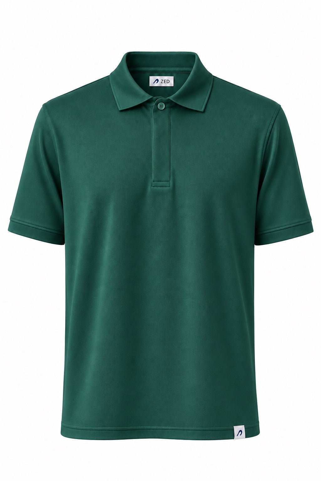 Polo Pique With Hidden Buttons