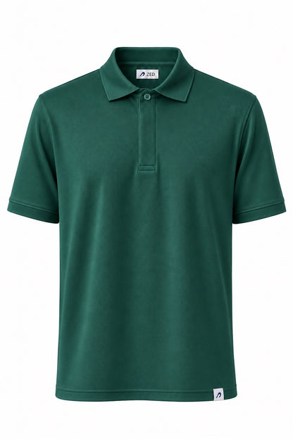 Polo Pique With Hidden Buttons