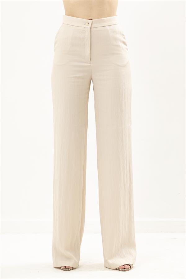High Waisted, Straight Cut Trousers