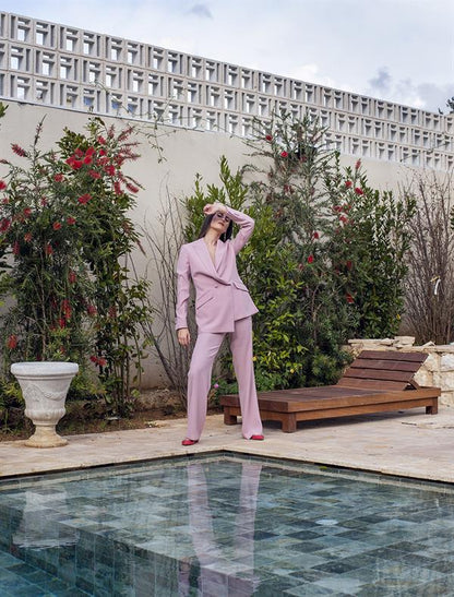 High Waist Trousers Straight Cut