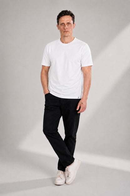 Round Neck Pique Cotton