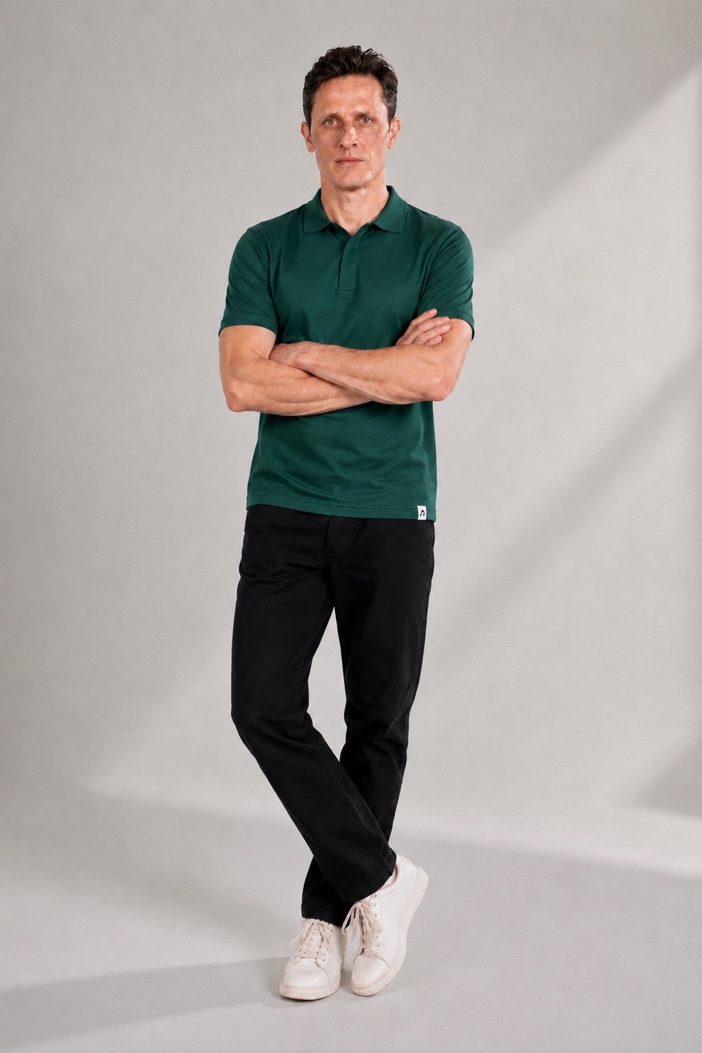 Polo Pique With Hidden Buttons