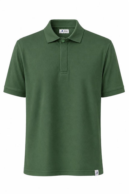 Polo Pique With Hidden Buttons