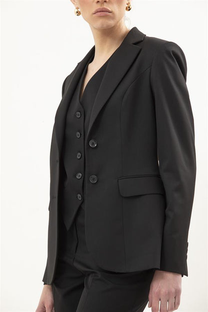 Single Breasted Blazer Featuring 1 Button and a Notch Lapel