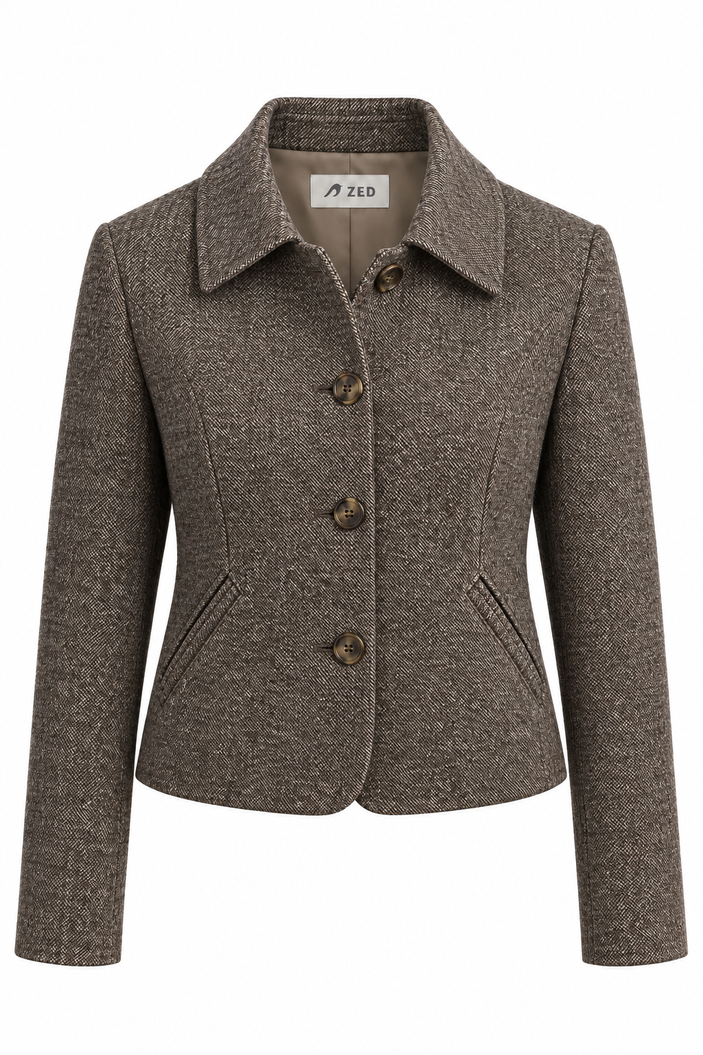 Classic Wool Jacket With Patch Pockets