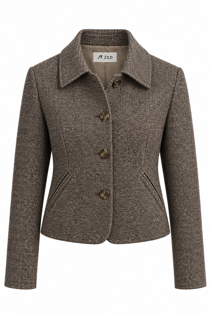 Classic Wool Jacket With Patch Pockets