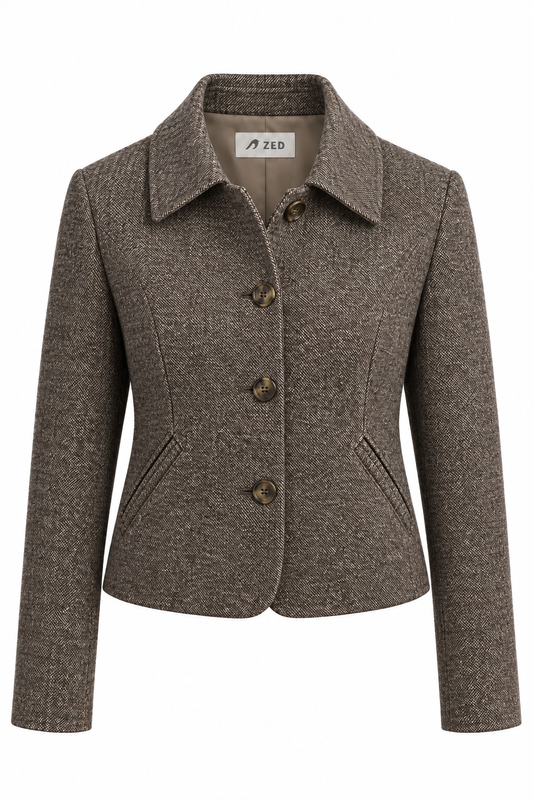 Classic Wool Jacket With Patch Pockets