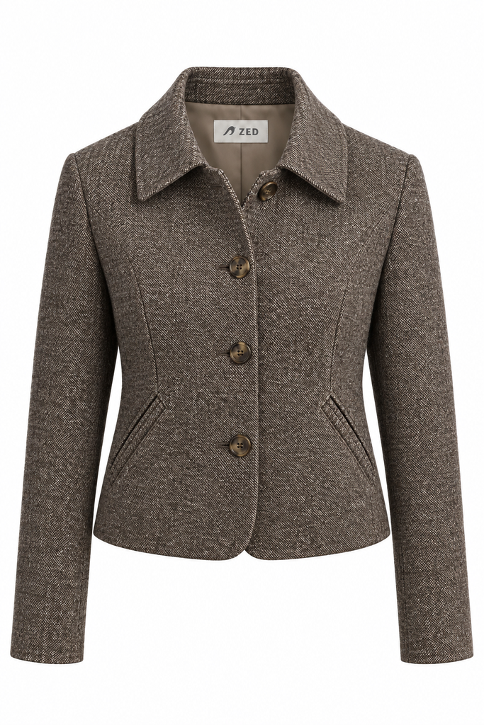 Classic Wool Jacket With Patch Pockets