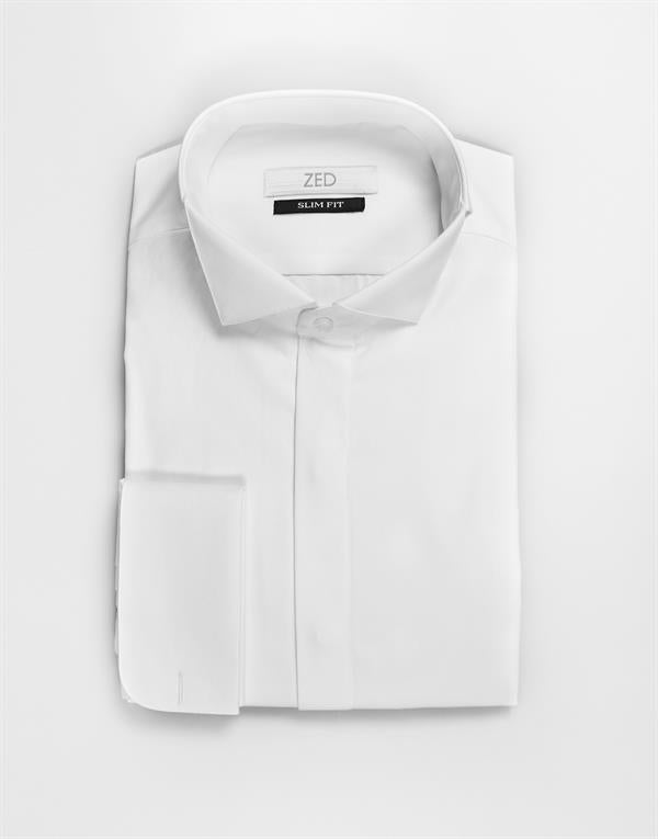 Shirt Classic Col Casse Hidden Button