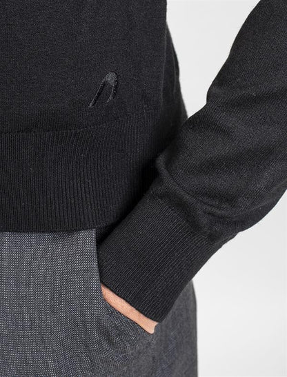 Men Wool Blend V-Neck
