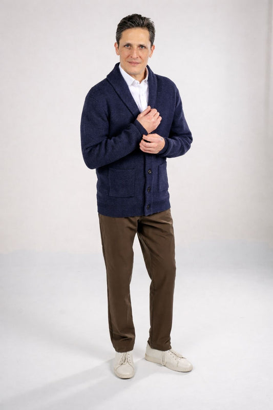 Col Shawl Cotton Cardigan