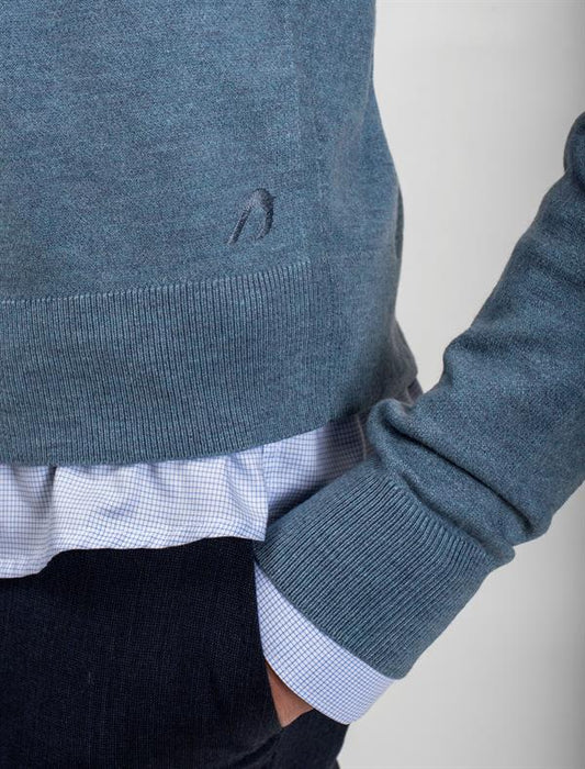 Men Wool Blend Half Zipper