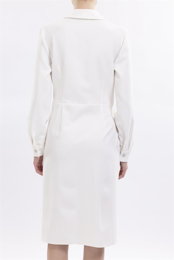 Shirt Dress Hidden Buttons With front Side Tie